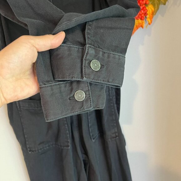 Boyish The Guy Slim Denim Jumpsuit Small in Denim Charcoal - Picture 8 of 12